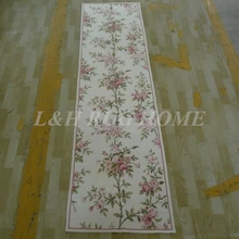 2.5 'x10' бегун ручной работы Цветочные Английский сад Шерсть Кружево Ковры