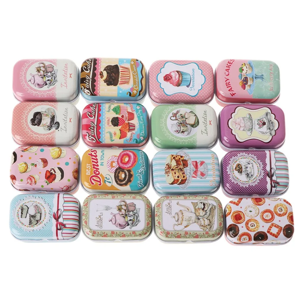 Colorful mini tin box Sealed jar packing boxes jewelry, candy box small