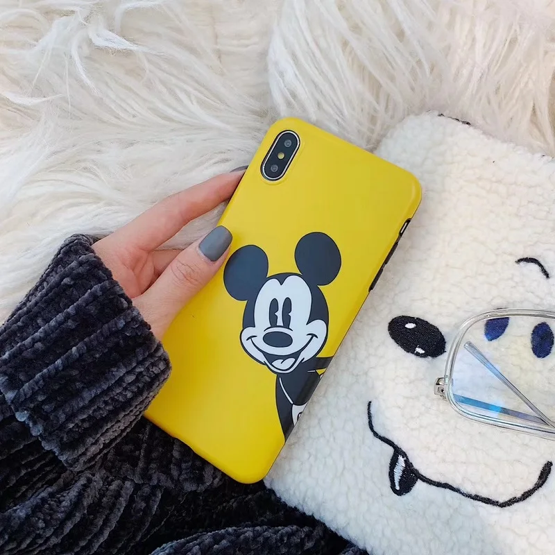 Minnie Mickey Donald Daisy pato suave TPU funda para iphone 7 Plus 6 s 6 plus silicona para iphone 8 funda amarilla MAX X XS