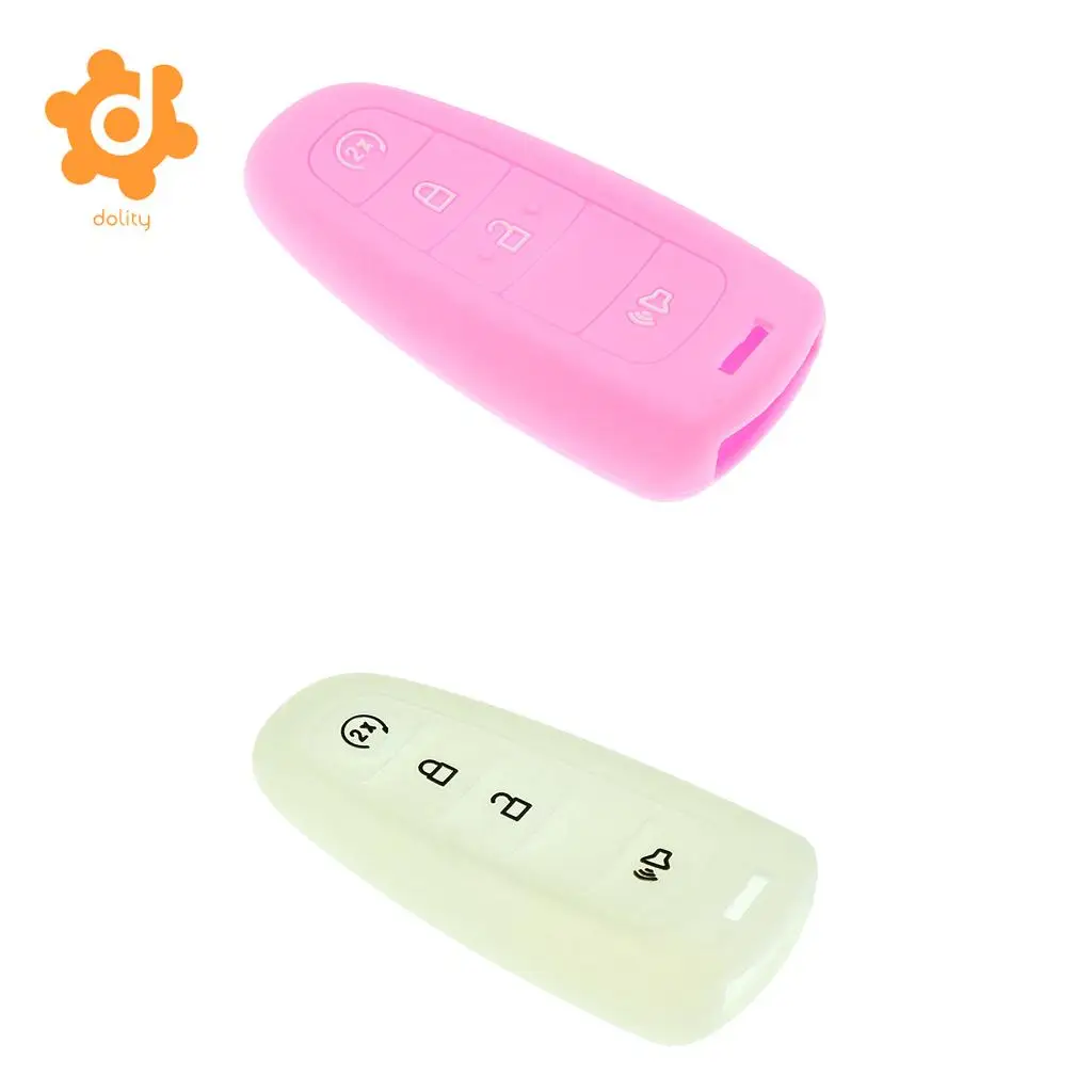 2x Remote Car Key Shell Case Fob Cover Protector for Ford Edge Luminous+Pink