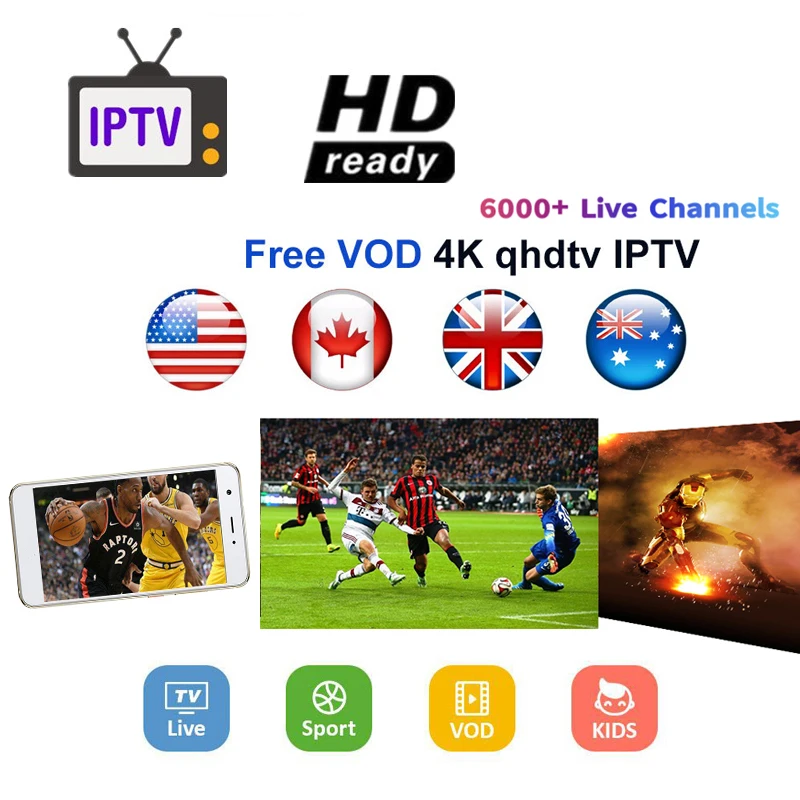 

Android 9.0 TV BOX 4K Ultra HD IPTV TV Box 6000 Live tv box VOD 4K HD Channel IPTV Subscription french italian spain