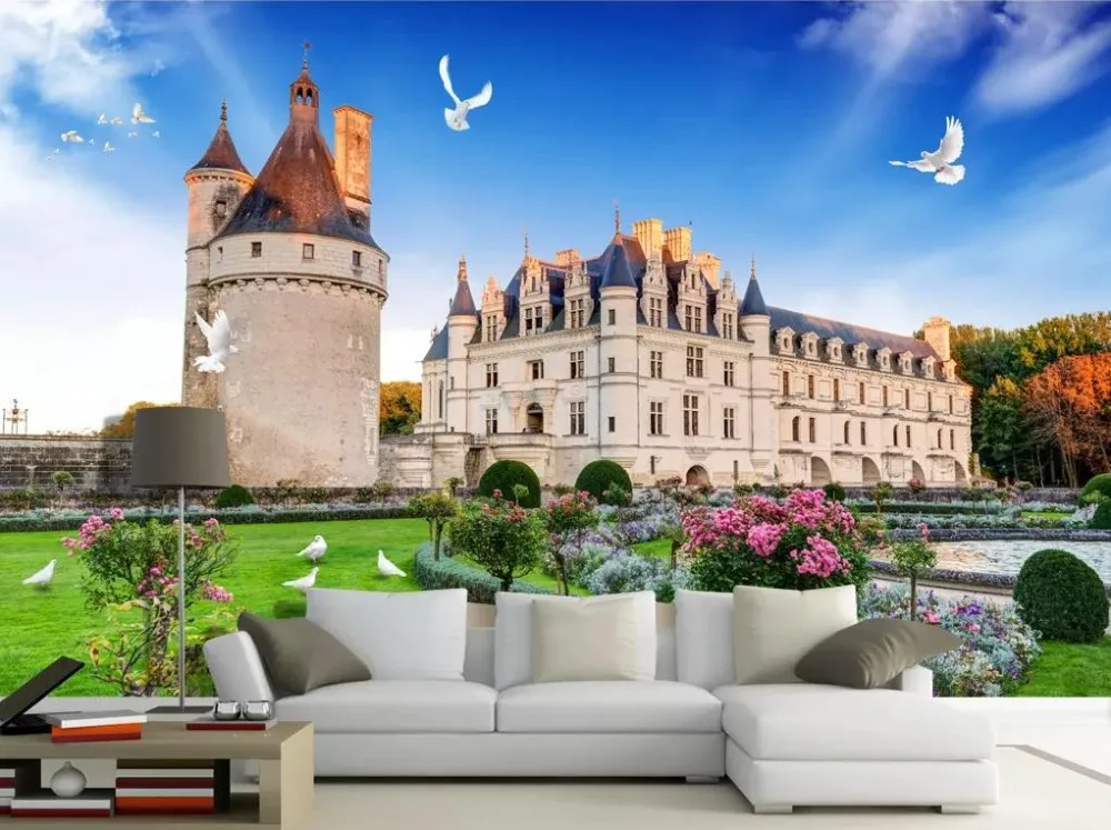 

Building castle wallpaper for walls 3 d Living Room wall papers home decor TV backdrop wall paper 3d