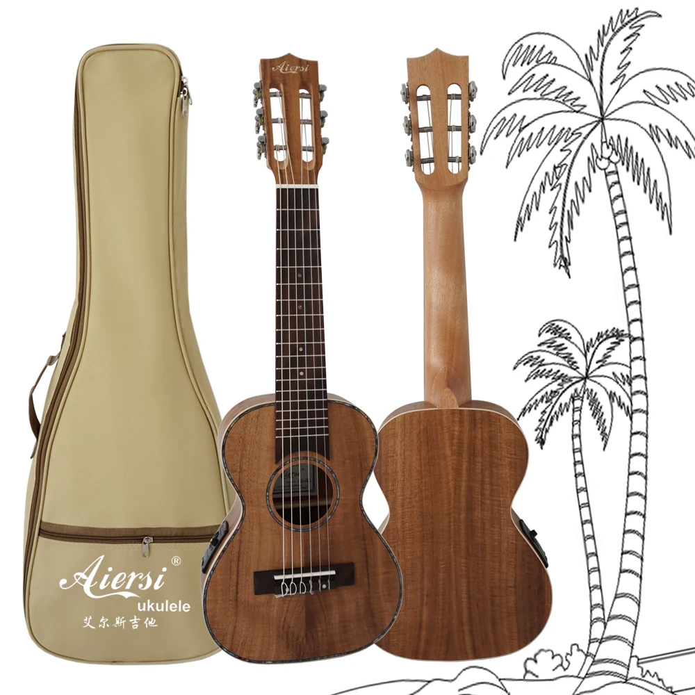 

Aiersi Brand Mahogany body Electric 28 Inch 6-String Guitar ukulele Guitarlele Ukelele