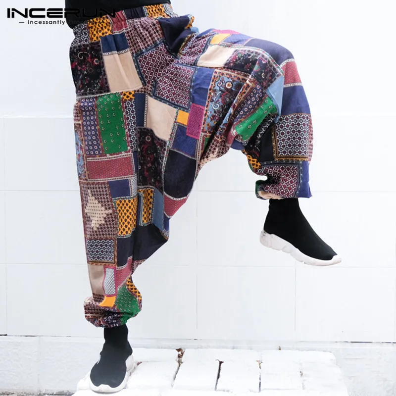 New Fashion 5XL Harem Pants Men Women Hiphop Baggy Trousers Cotton Floral Cross-pants Wide Loose Fitness Pants Joggers Clothes