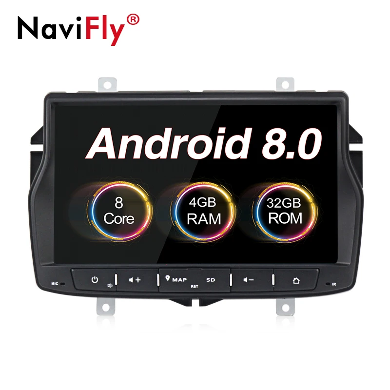 NaviFly Бесплатная доставка в Россию Android8.0 автомобильный gps навигатор для Lada Vesta с