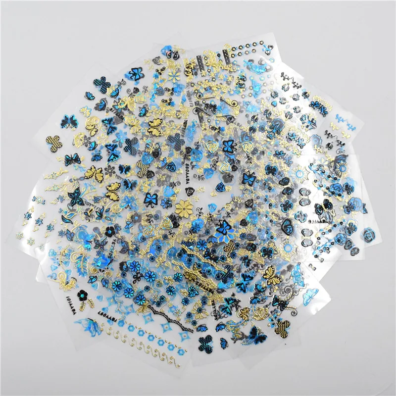 

24pcs/lot Colorful butterfly Design 3d Beauty Sticker for Nails Decal Decorations Manicure Tips Beauty Nail Art Sticker