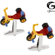 IGame Заводская поставка Новинка Детский трехколесный велосипед Запонки Красный Цвет 3D дизайн латунный материал