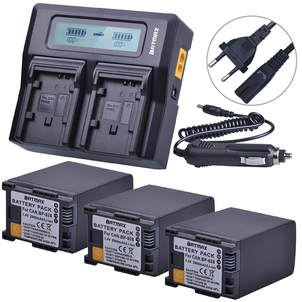 Аккумулятор для Фотоаппарата Canon VIXIA HF G30 G40 XA20 и XA25 2900 мАч 3 шт.|Цифровые