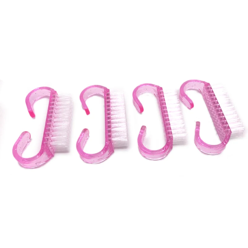 Escova de Limpeza do Prego Ferramentas da Arte do Prego Lote Rosa Conjunto Cuidado Manicure Macio Remover Poeira Pequeno Ângulo 100 Pçs - Cor 7 Beleza e saúde