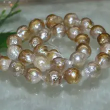 Натуральный РЕДКИЙ AAA 12-13 мм Южное море свободный жемчуг 15 дюймов