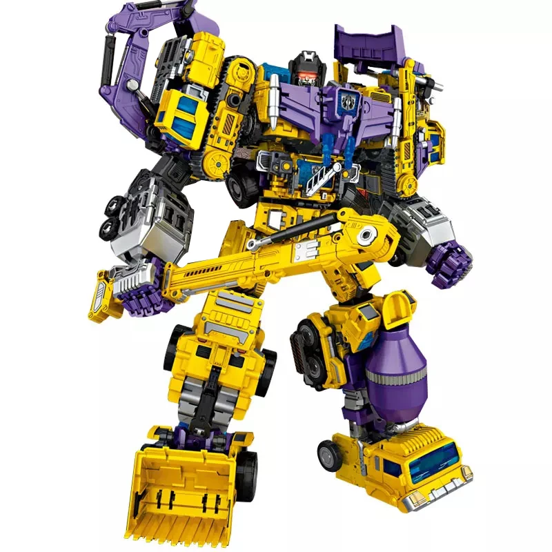 

NBK 1-6 Yellow Transformation Robot Ko Devastator 6 in 1 in stock Ko Version Gt Scraper Of Devastator Action Figure Toys