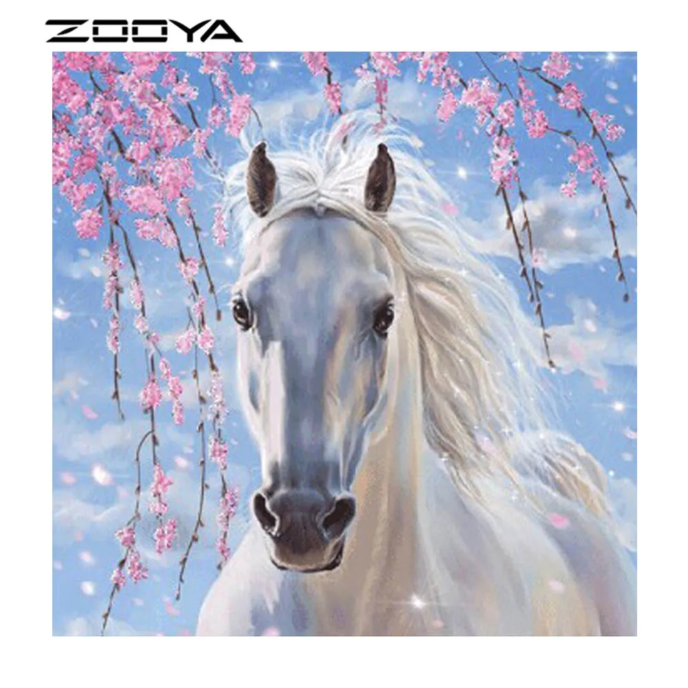 ZOOYA Алмазная картина вышивка 5D вышитая лошадь вывеска мозаика узор алмаз