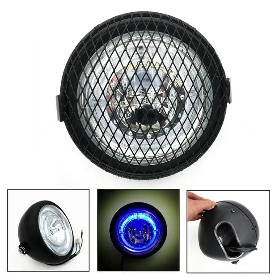 

Motorcycle Headlight Cafe Racer Head Light Decorative Lights Modified Motorbiker Vintage Head Light With Bracket