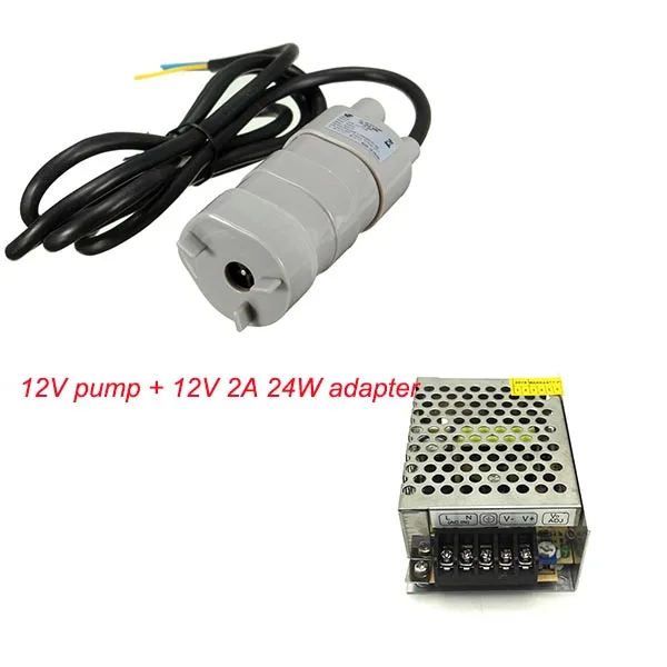 12 V-24 V DC водяной насос на солнечных батареях аквариум три провода погружной Электрический мини-насос - Цвет: 12V2A24W adapter