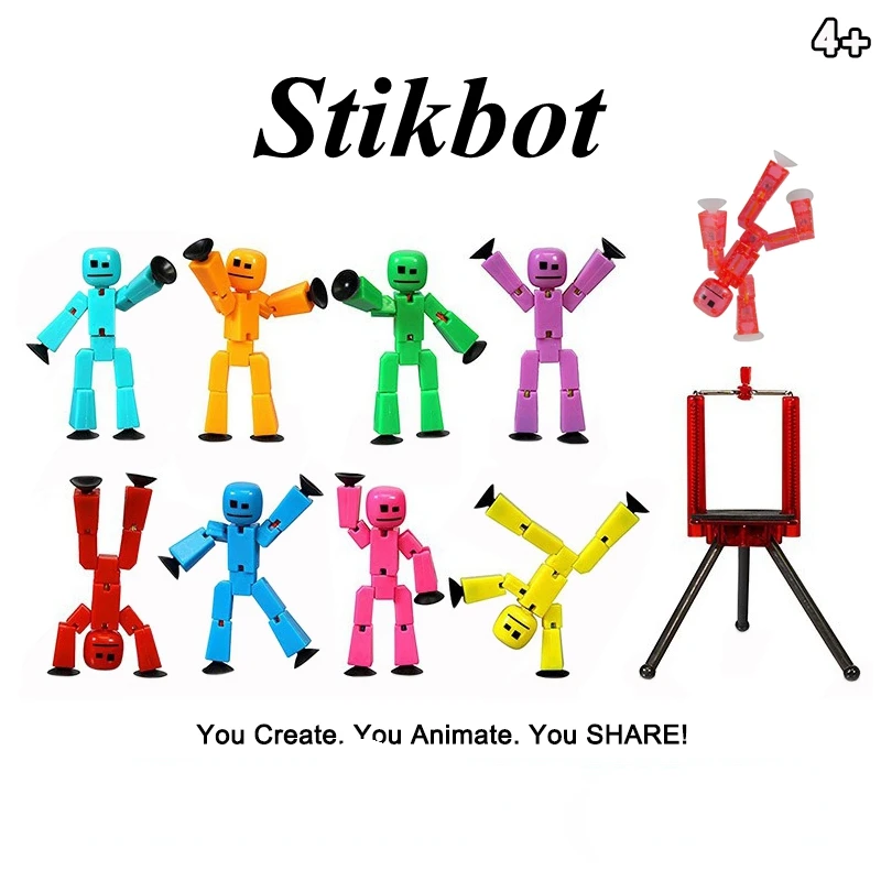 DIY StikBot Dolla присоска оружие фигурка ролевая игра липкий робот кукла Creat аксессуар