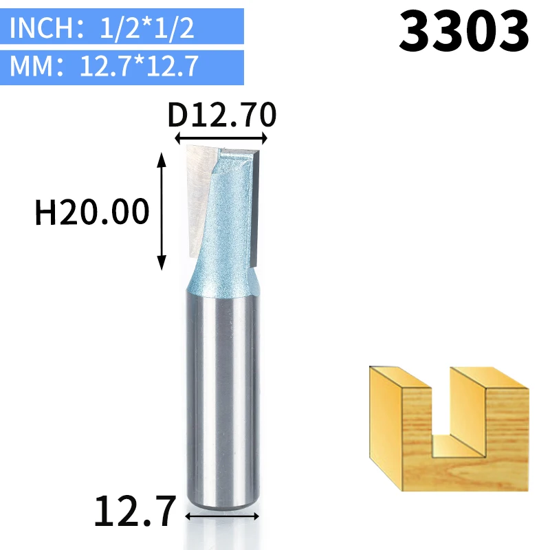 HUHAO 1 шт. 1/" 1/4" хвостовик для очистки нижней части фрезы промышленного класса фрезы для дерева режущие инструменты Деревообрабатывающие инструменты - Длина режущей кромки: 3303