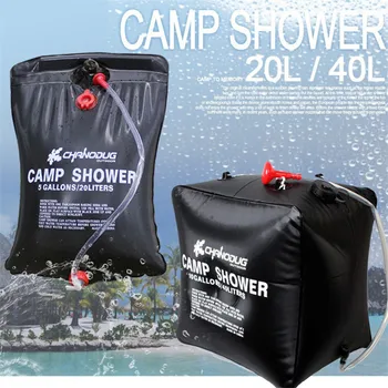 

Outdoor shower bag outdoor portable thickening solar hot water bottle 20L bath bag sun water bag bath bag