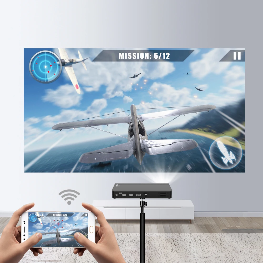 BYINTEK UFO P12 300inch 2019 Newest Smart 3D Full HD 4K 5G WIFI Android Pico Pocket HD Portable Micro Mini LED DLP Projector