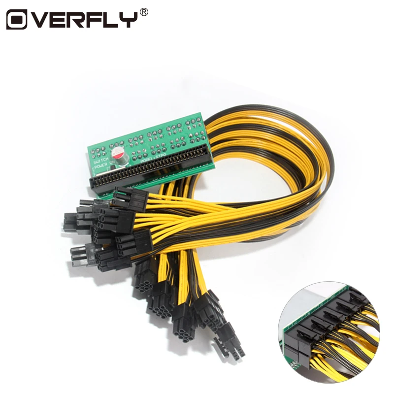 

Overfly Server Computer Switch Power Converter Breakout Adapter Board 10 piece 50CM 6+2 Pin 8 Pin GPU PCI-E Cables