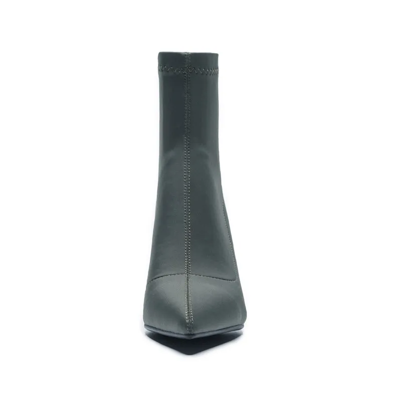 Señoras Dedo Baile Mujeres negro Interior 2018 Otoño Punta Botines Cuero Smirnova Tacones Sexy Pie Mujer Moda Fino Del Green Zapatos Altos OaZqOYfRw