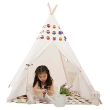 Рождественский подарок детская кровать, палатка teepee белый игровой домик