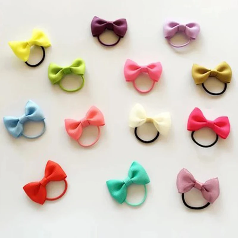 

10pcs Colorful Elastic Bowknot Hair Bands Girls Ribbon Bow Hair Rope Elastic Hair Bands For Girls Kids Gift Hair Accessories