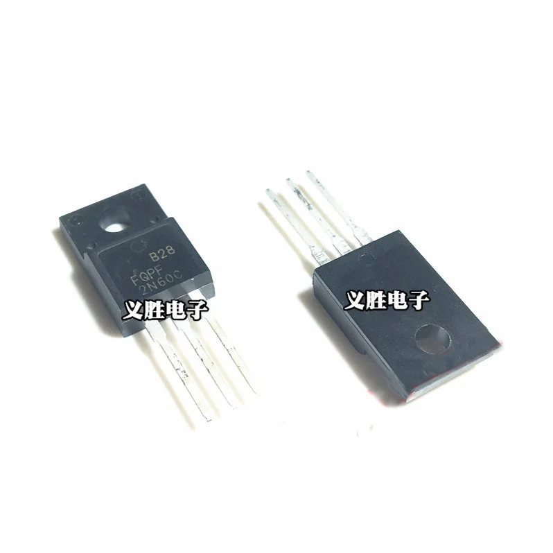 

10pcs free shipping FQPF2N60C 2N60C 2N60 600V 2A MOSFET N-Channel transistor TO-220F new original