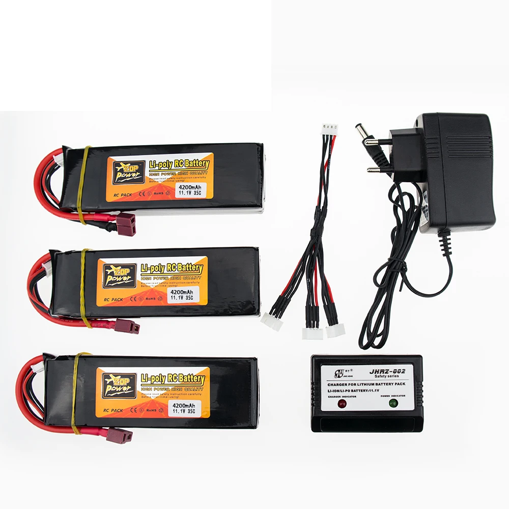 

Lipo 3s 11.1v 4200mAh battery 30C ZOP XT60 or T plug 3pcs lithium batteries for RC Helicopter Airplane drone part wholesale