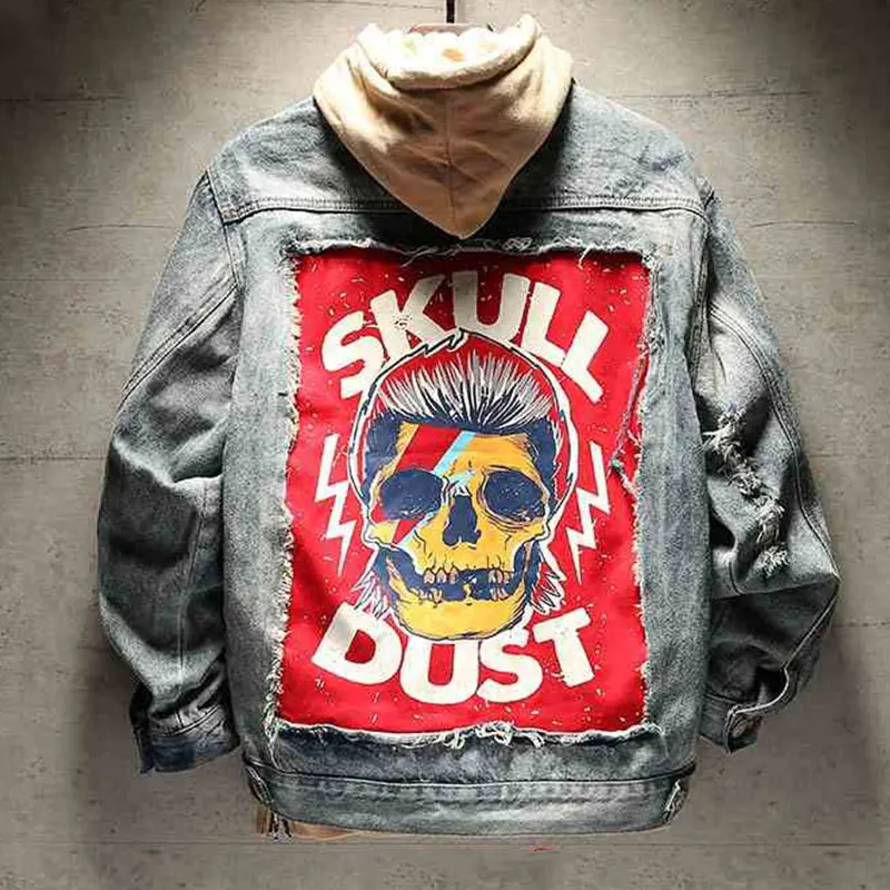 

Spring Autumn Denim Jacket Women 2019 New Street Hip Hop Parka loose Cowboy Coat Patch Taro Retro Jean Overcoat Female Ss119