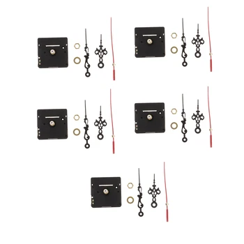 

5 pieces Repair/Replacements Accessories/Clock Movement Mechanism Motor Long Flowered Hands For 24hr DialsLong Shaft 2.1cm