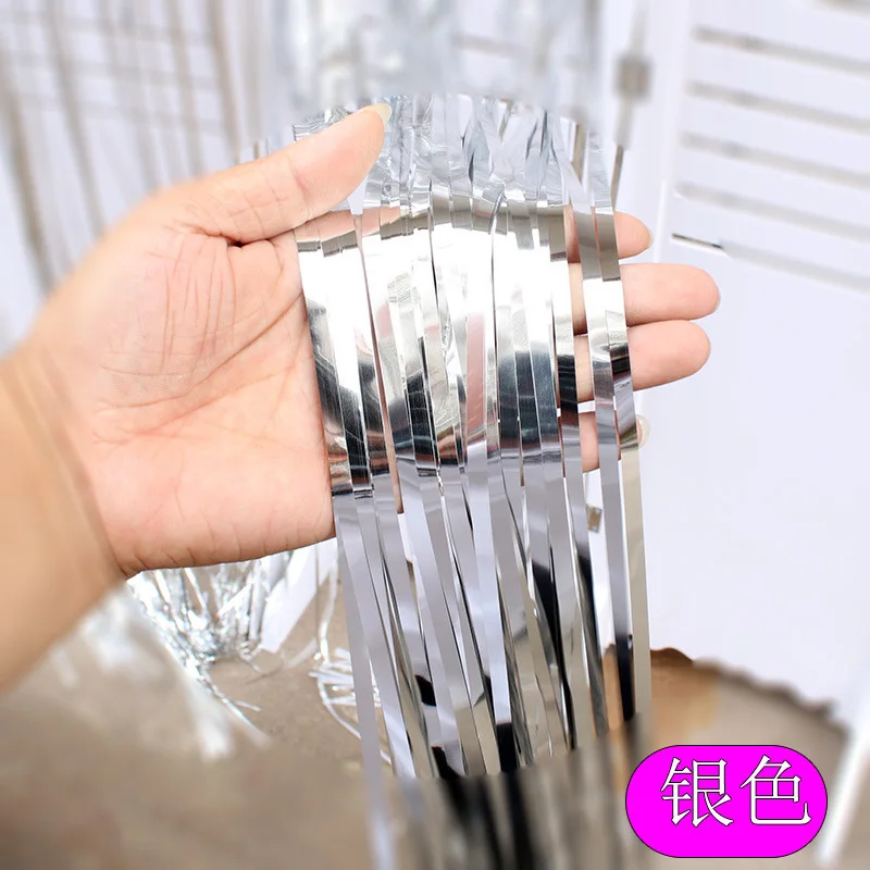 2M 3M Shimmering Foil Tinsel Fringe Curtain Photography Background Decoration Wedding Birthday Party Decor Supplies 2M 3M Shimmering Foil Tinsel Fringe Curtain Photography Background Decoration Wedding Birthday Party Decor Supplies