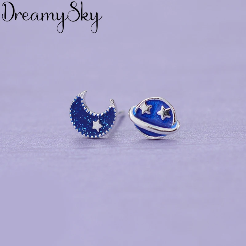 DreamySky/, женские серьги из стерлингового серебра 925 пробы, лунные пуссет-солнце, подарок для женщин, женские Брендовые украшения для ушей, серьги