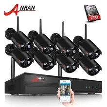 ANRAN Plug And Play 8CH NVR Wireless CCTV System 960P HD H.264 IP66 Mini Home Security Video WIFI IP Camera Surveillance Kit
