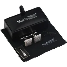 MeMolissa Cufflinks Luxury frosted Square Classical Design Cufflinks for Wedding Men’s Jewelry