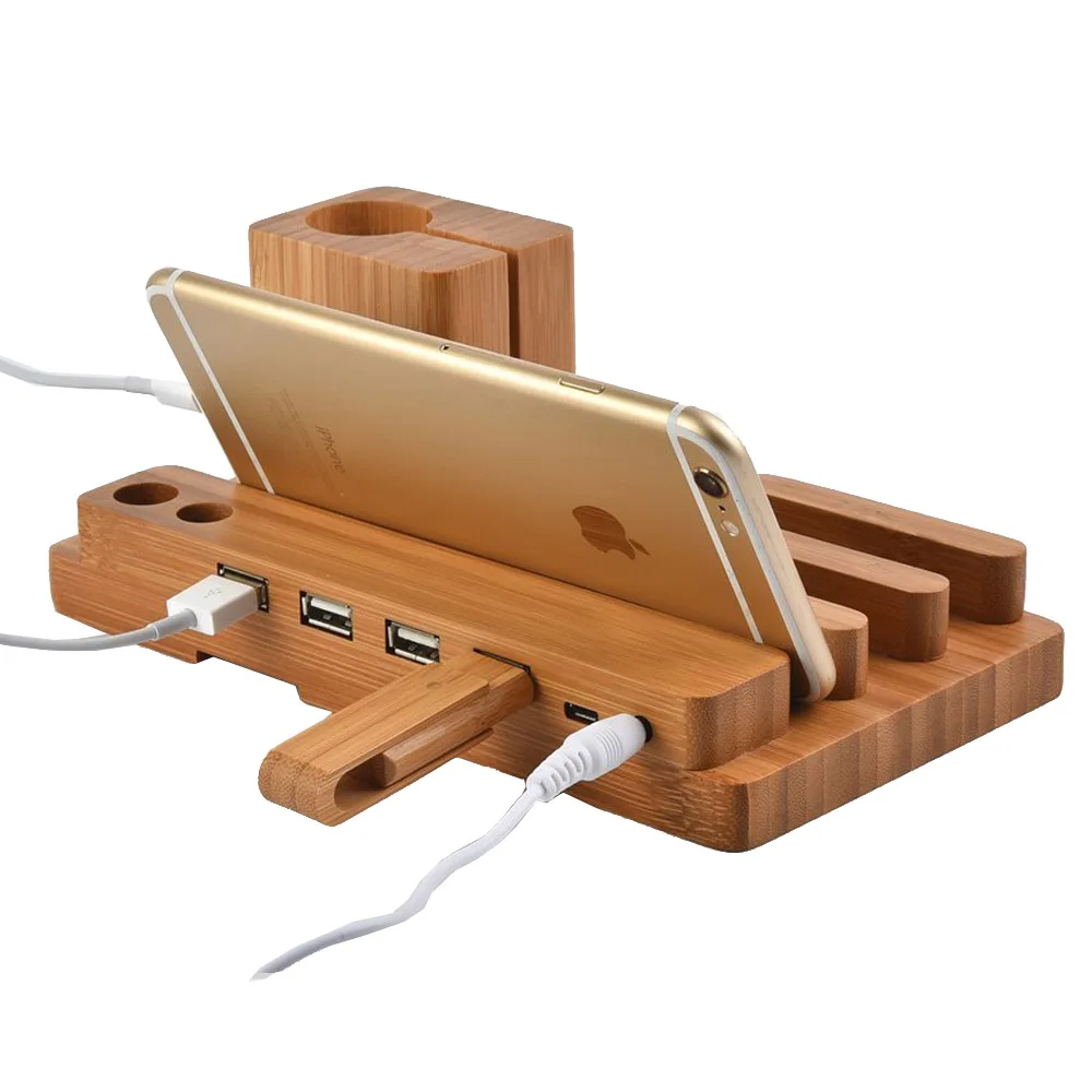 Зарядная Станция 4 в 1 док станция с портами Usb для iPhone iPad iPod Apple Watch|Подставки и
