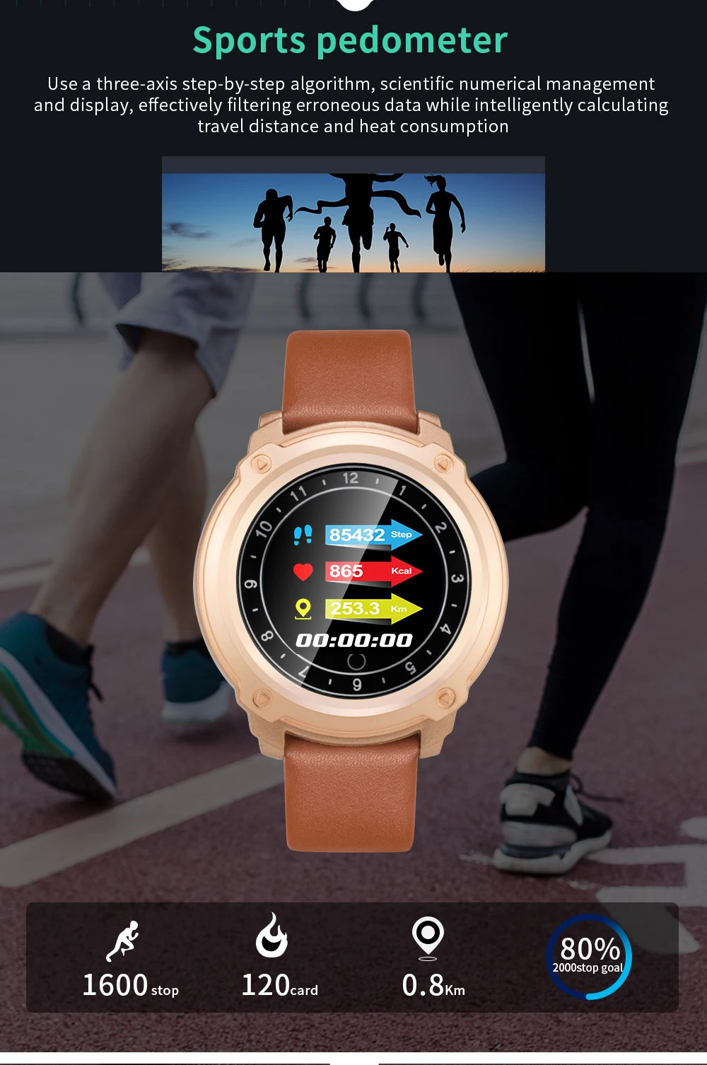 2018 Passometer Smart watch CD10 Heart Rate Monitor Bluetooth Fitness Tracker IP67 smartwatch For IOS Android Wearable Devices (11)