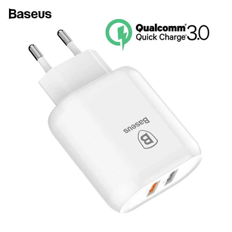 Baseus 23 W سريعة تهمة 3.0 USB شاحن آيفون سامسونج Xiaomi QC3.0 5 V/3A سريع شحن الاتحاد الأوروبي السفر الحائط الهاتف المحمول شاحن Baseus 23 W سريعة تهمة 3.0 USB شاحن آيفون سامسونج Xiaomi QC3.0 5 V/3A سريع شحن الاتحاد الأوروبي السفر الحائط الهاتف المحمول شاحن