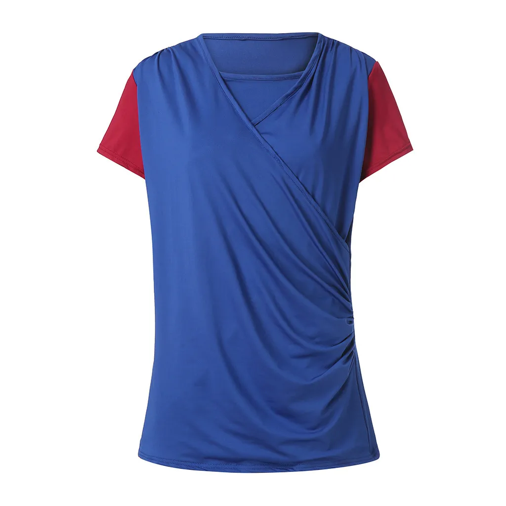 clothes for pregnant women Womens Nursing Short Sleeve Round Neck Breastfeeding Blouse t shirt o-neck maternity clothes#SS