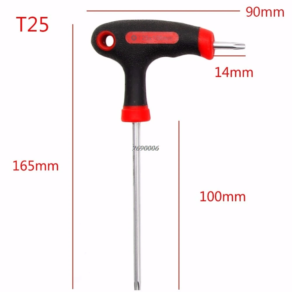 Т-образная рукоятка Torx и шестигранный ключ Отвертка Инструмент T10/T15/T20/T25/T30/T40