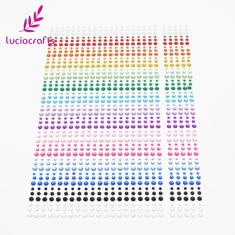 Lucia crafts  Colorful  Self Adhesive  Nail Rhinestones DIY Phone Car Decoration Stickers Scrapbooking    C0801