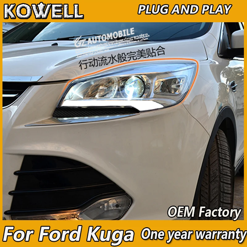 Автомобильный Стайлинг KOWELL для фар Ford Kuga koplampen 2013 2014 2015 светодиодный фонарь drl H7 hid