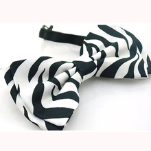 Галстук-бабочка для мужчин унисекс "белый черный зебра" узор смокинг одежда бабочка бренд