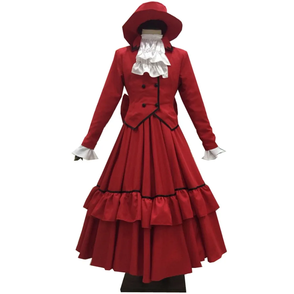 

2018 Black Butler Angelina Dalles Anne Madam Red Cosplay Costume