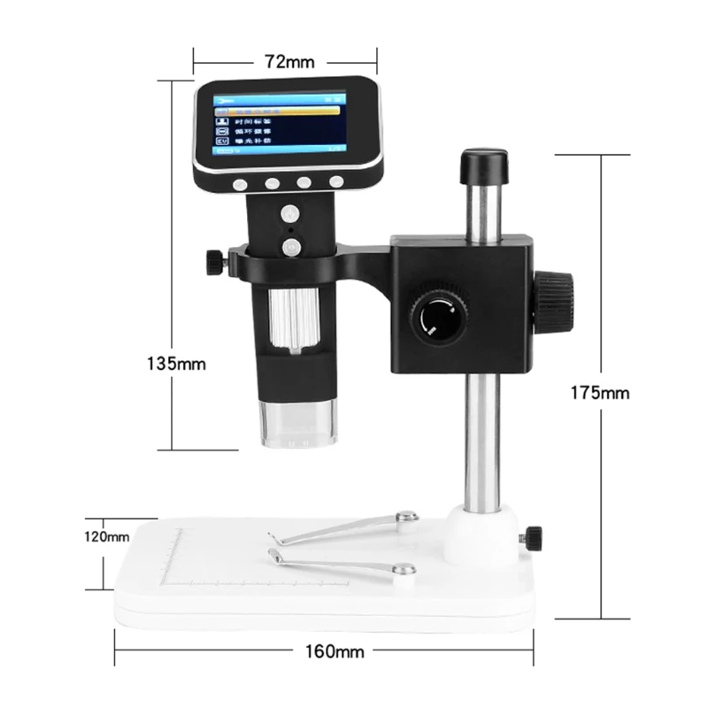 

New Portable USB Digital Mobile Microscope LCD Screen Metal Stand Handheld Magnifier
