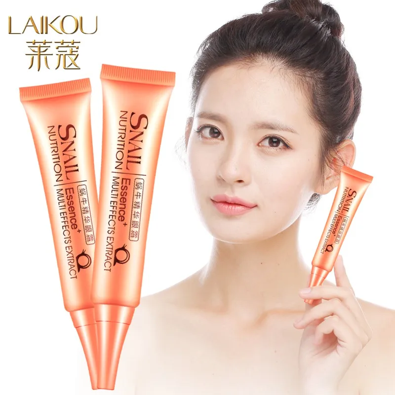 

NEW LAIKOU Snail Essence Eye Essence Cream Under eye Dark Circle Remover Anti Aging Puffiness Anti Wrinkle Moisturizing Eye Care