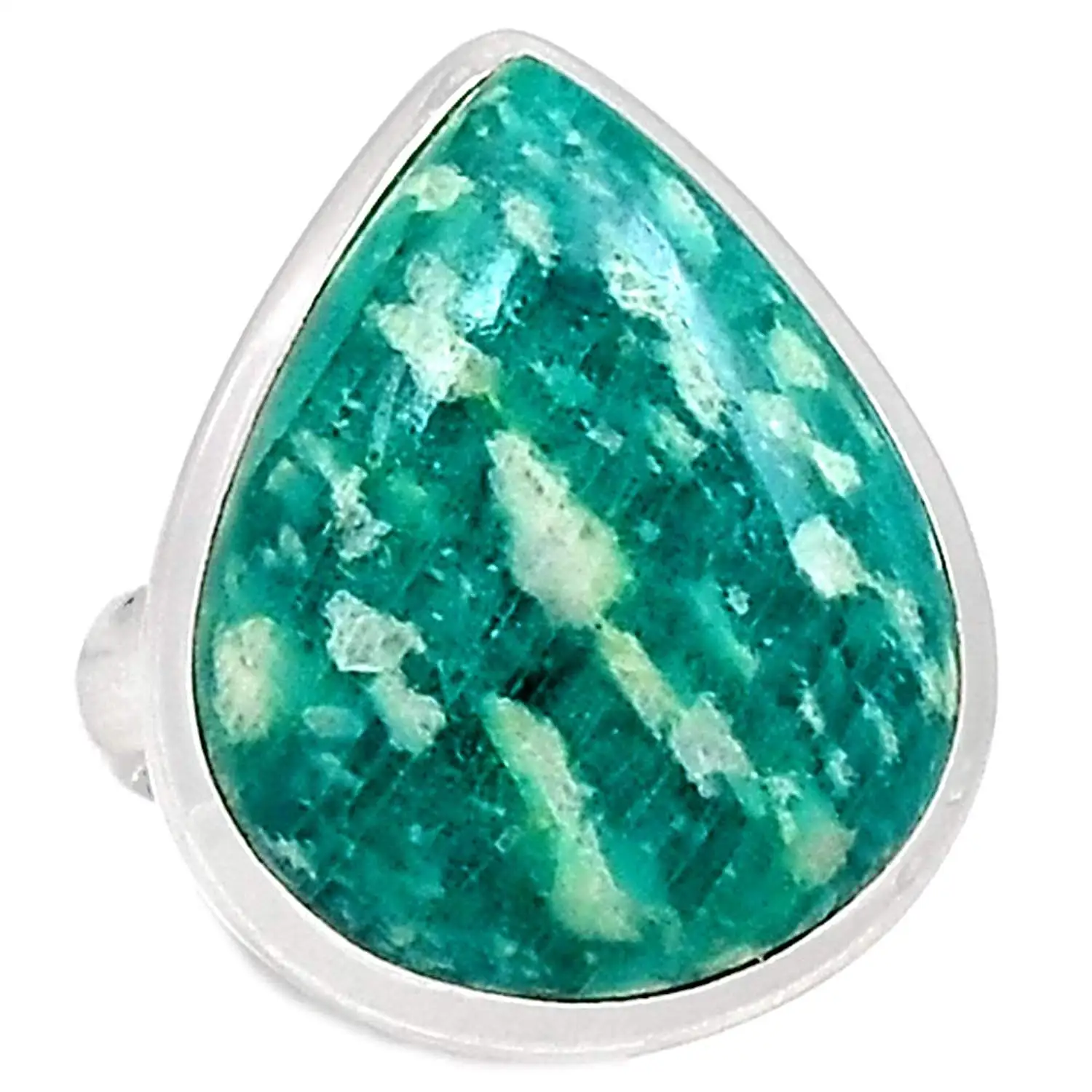 

Genuine Amazonite Ring 925 Sterling Silver Jewelry,USA Size :6, MHBAR3810