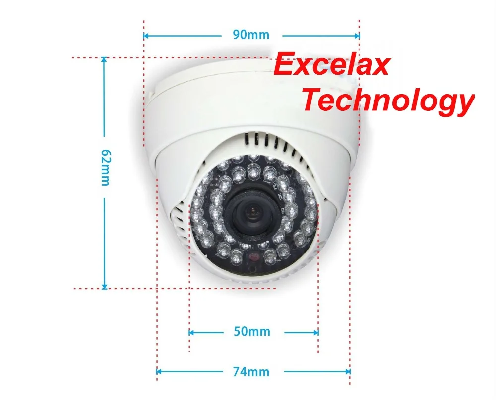 2PCS/Lot Plastic Eyeball Dome Camera Case for 36PCS IR LED Board M12 Indoor Video Security CCTV Camera Assembly by Excelax