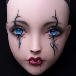 (LiLi маска-09) сладкая Девочка смолы половина головы настроить Косплэй японский ролевая игра Аниме Силиконовые Kigurumi маска Трансвестит кукла