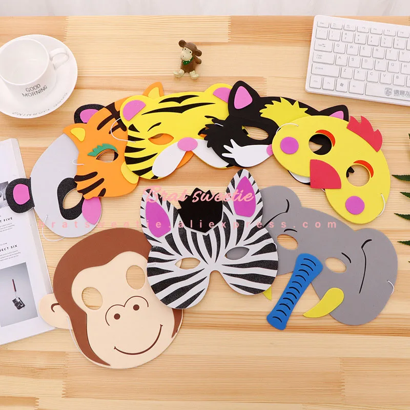 

Funny Cartoon Zoo Jungle Party Animal Masks Children Kids Farm Dress Costume Props Birthday Party Decoration Supplies Favors