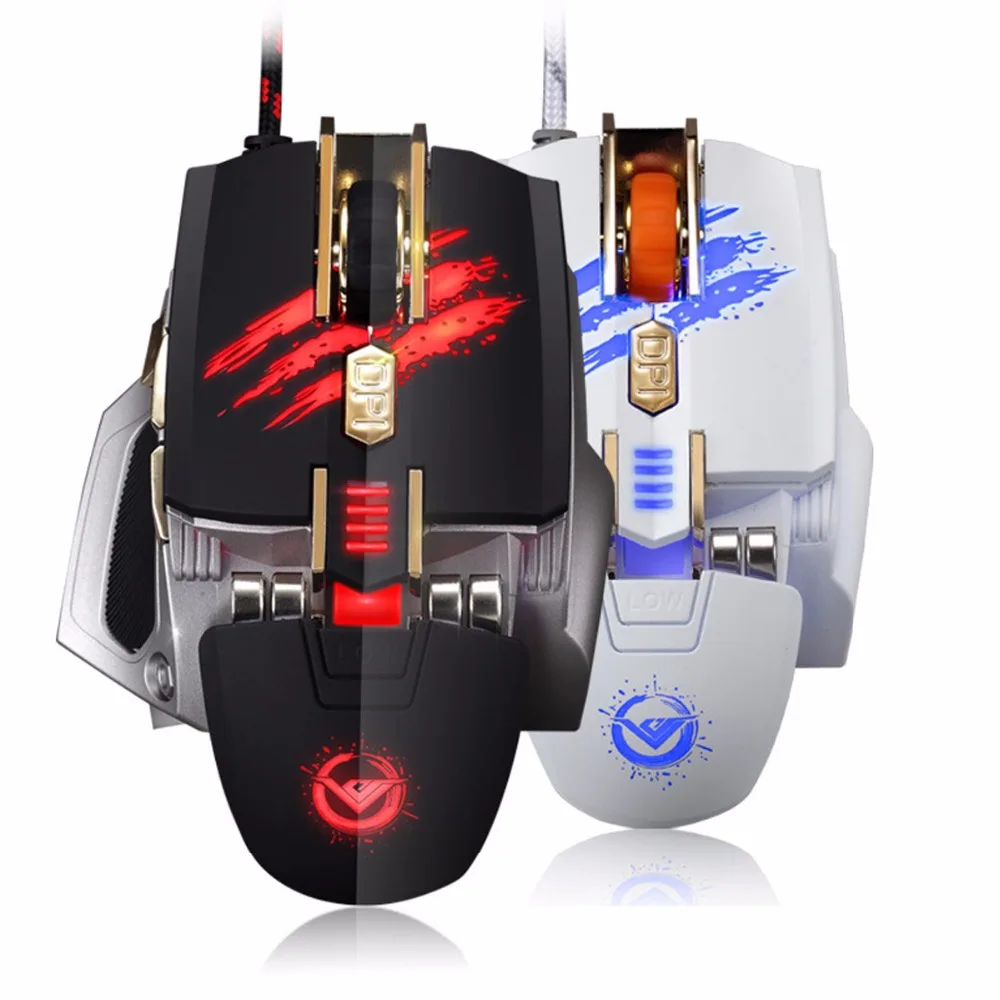 

Silent Click USB Wired Gaming Laser Mouse7 Buttons 4000DPI Mute Optical Computer Game Mice for PC Laptop Notebook GamerErgonomic